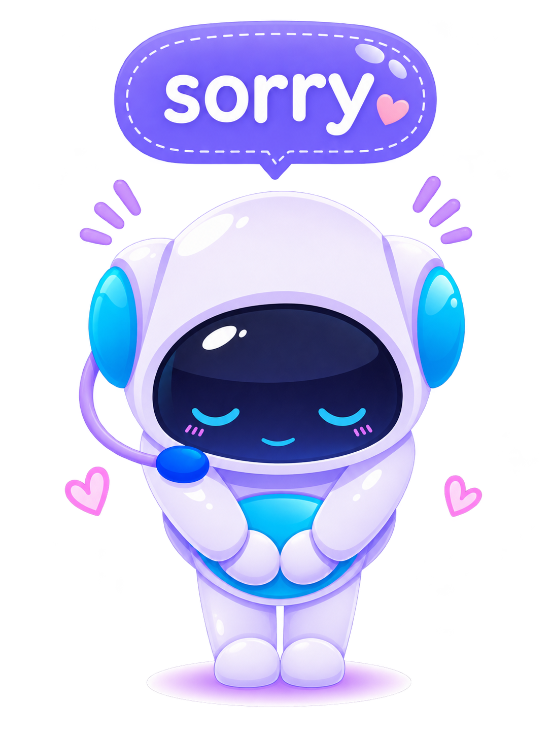 Digitara mascot saying Sorry